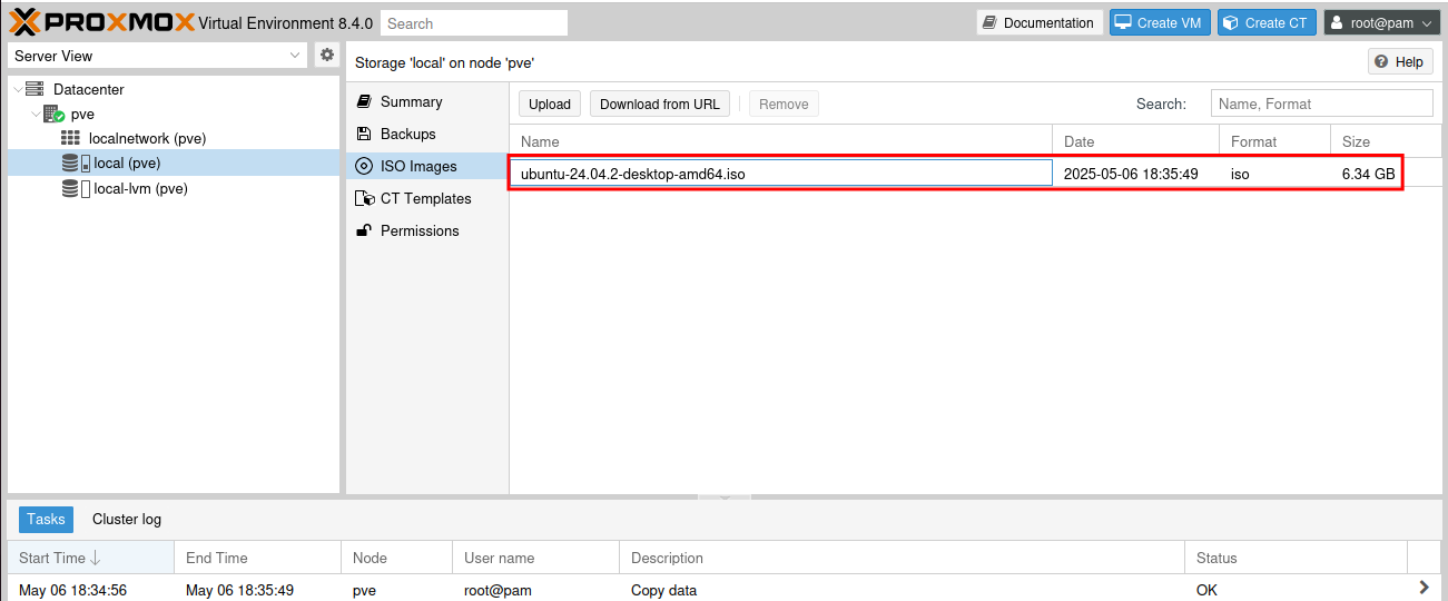 The image file, such as “ubuntu-24.04.2-desktop-amd64.iso,” is now available