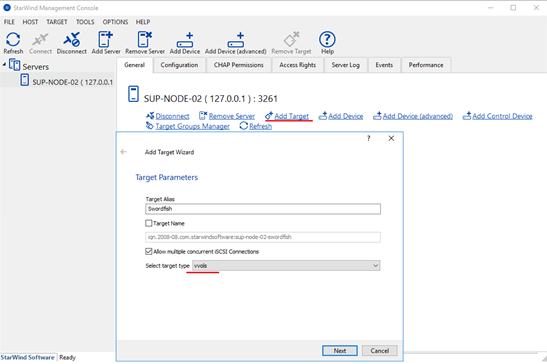 StarWind Management Console
